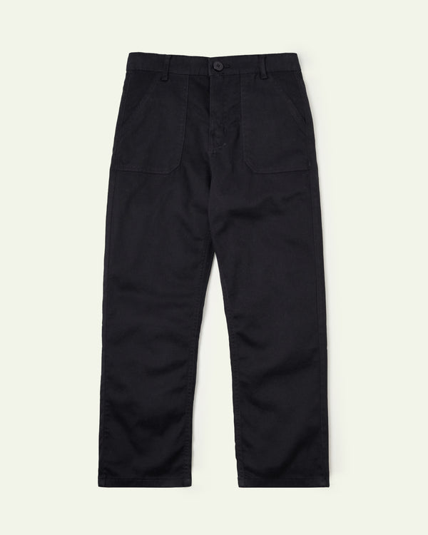 Black Straight Fit Trousers