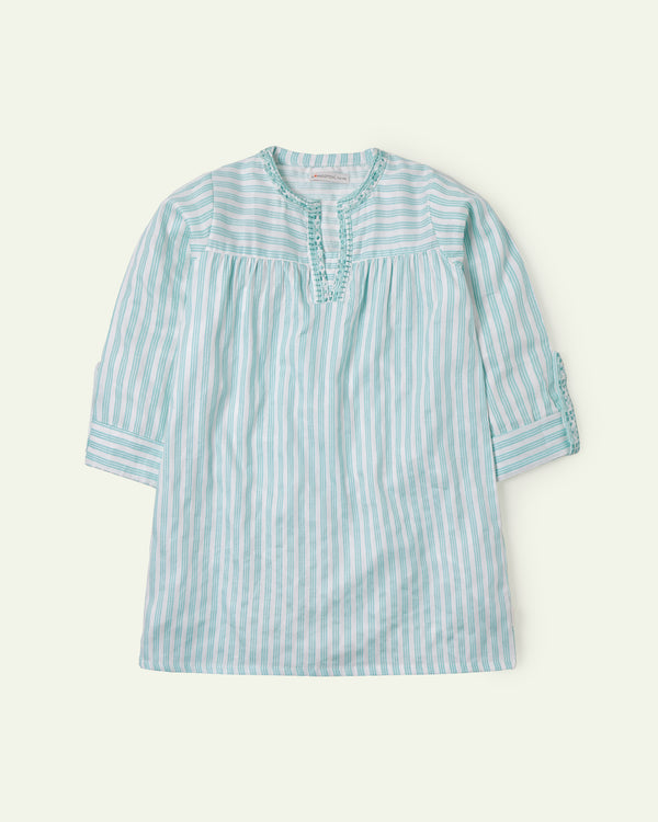 Striped Embroidered Tunic