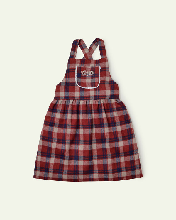 Embroidered Pinafore Dress