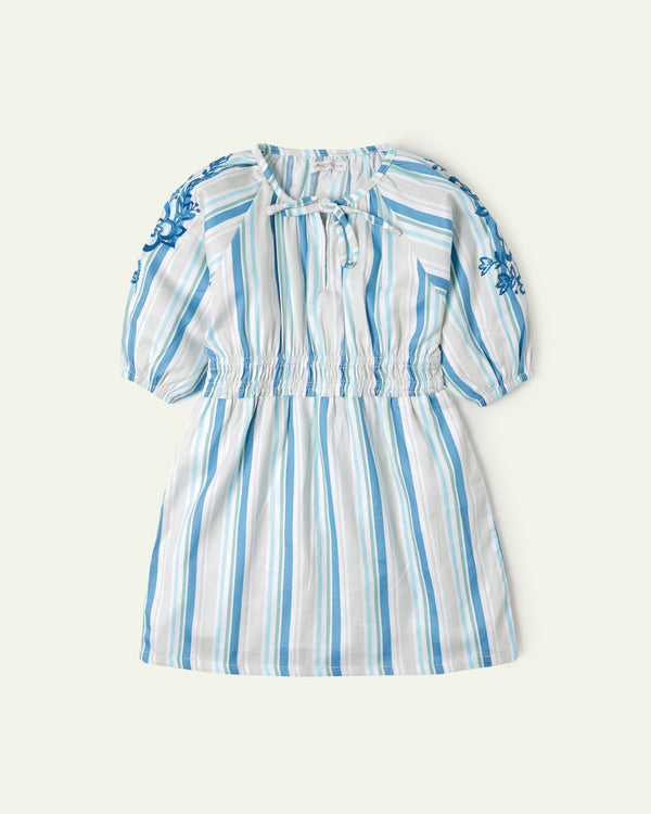 Embroidered Raglan Dress
