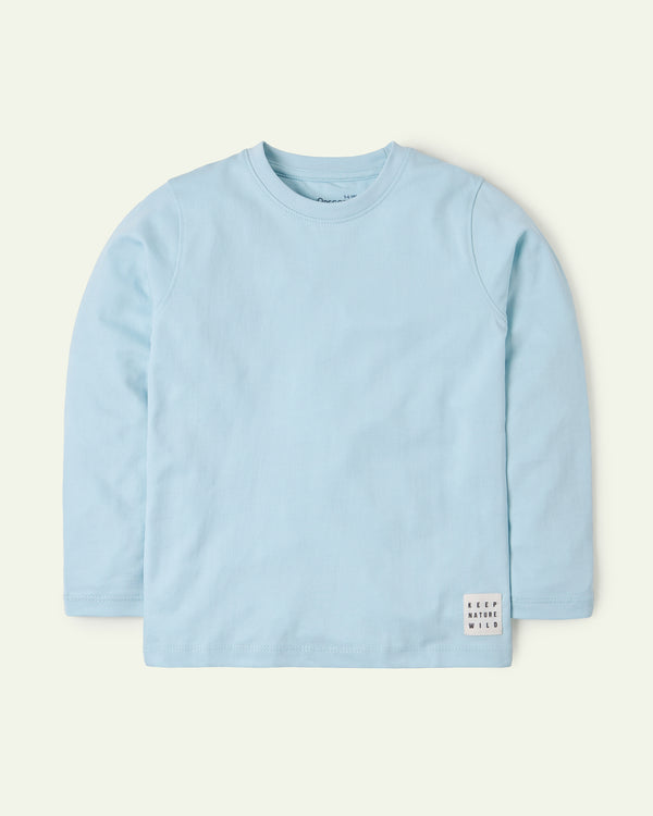 Ice Blue Solid T-shirt