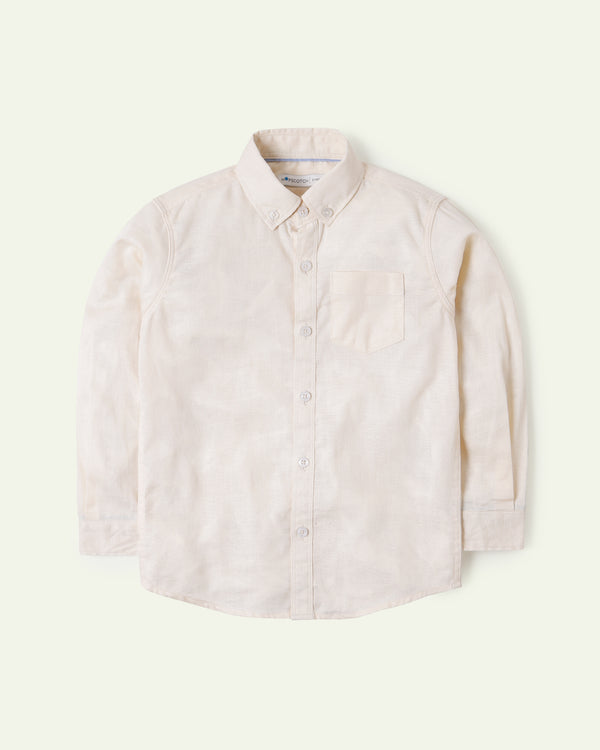 Beige Button-Down Shirt