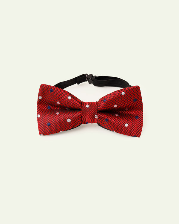 Maroon Polka Dots Bow Tie