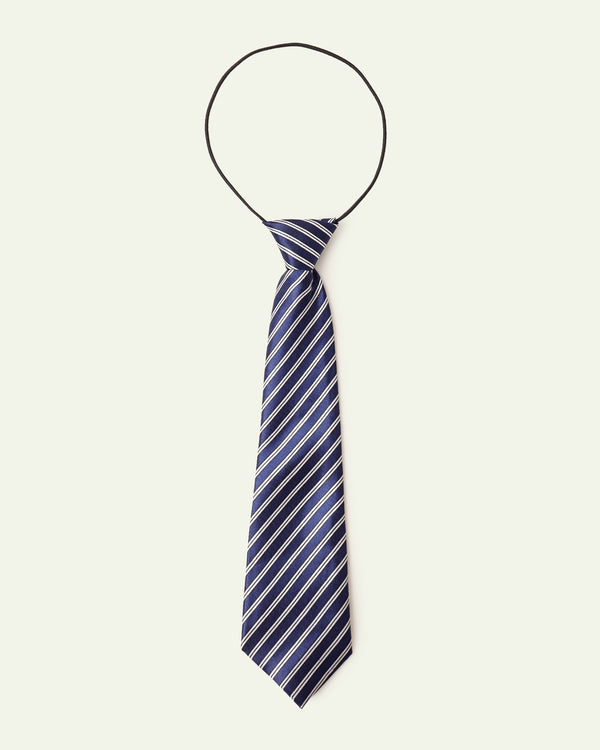 Blue & White Striped Tie