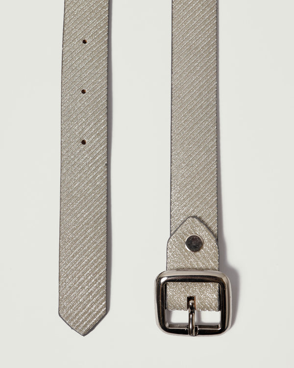 Silver Textured Belt